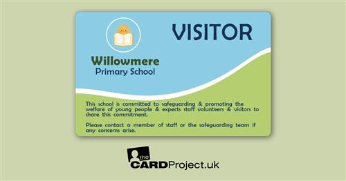 Primary School Visitor Card Wavy Sunny Book